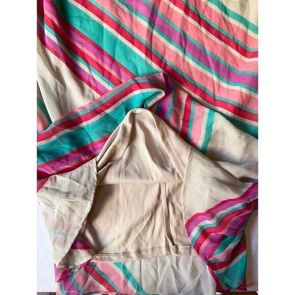 Heart Soul Women Maxi Dress size M Sleeveless Elastic Waist Casual Rainbow Pink - Picture 8 of 10